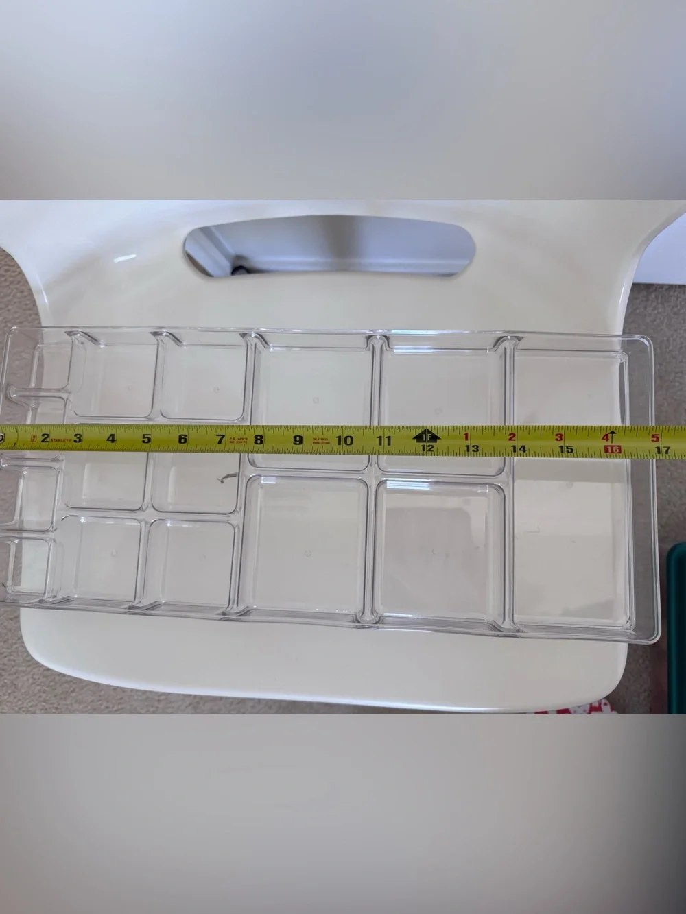 Clear Acrylic Drawer Organizer Tray 15 Compartment Makeup Jewelry Craft Storage